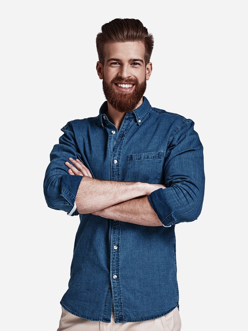 پیراهن آستین بلند کلاسیک آبی تیره